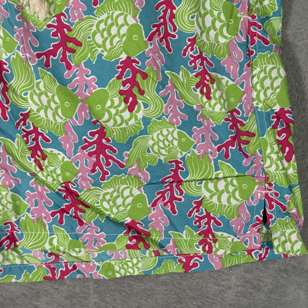 Lilly Pulitzer Swim Trunks Mens 2XL Multicolor Fish Coral Print Mesh Lined
